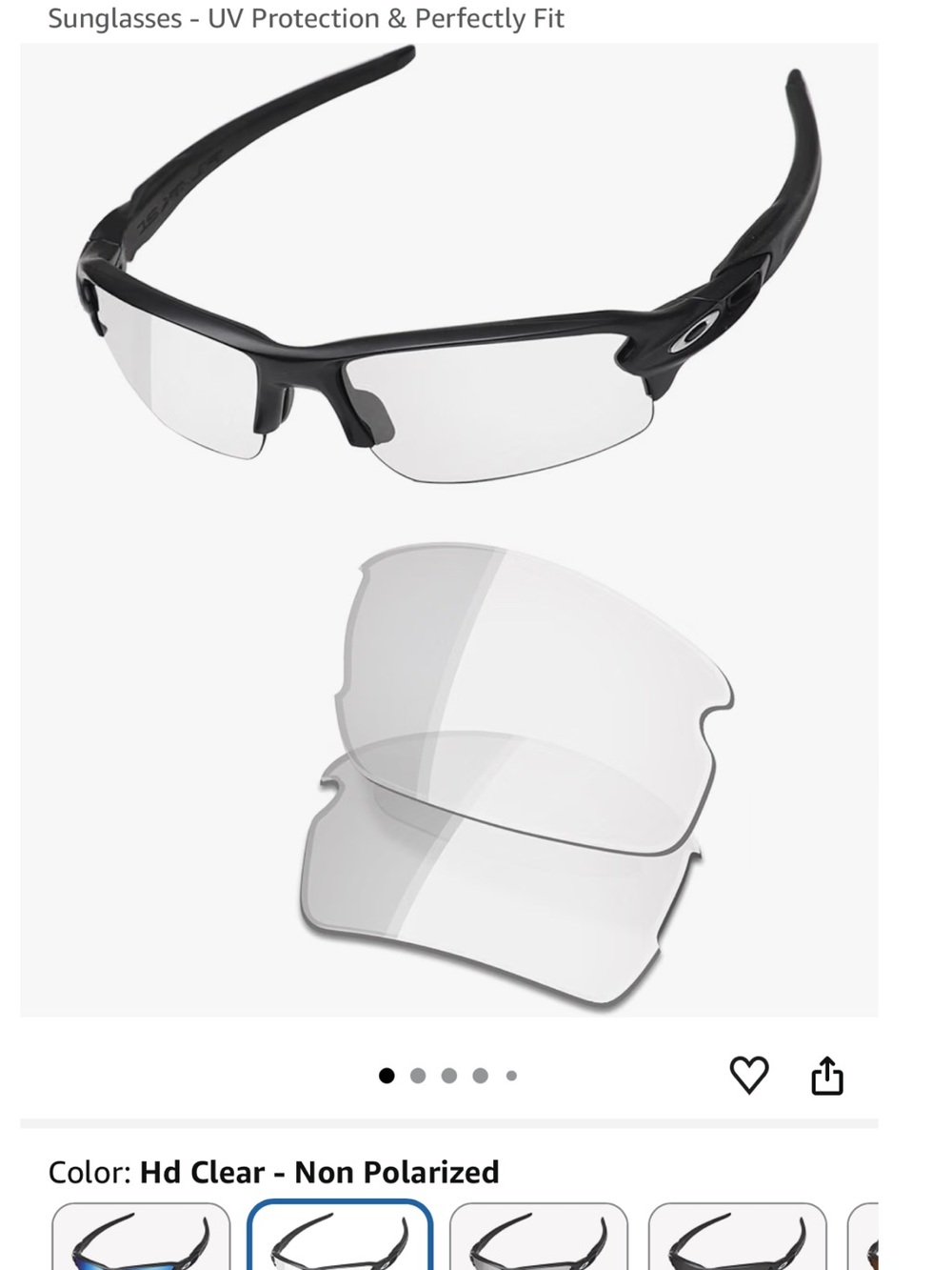 OSharp Oakley: Flak XXS
HD clear non-polarized replacement lenses